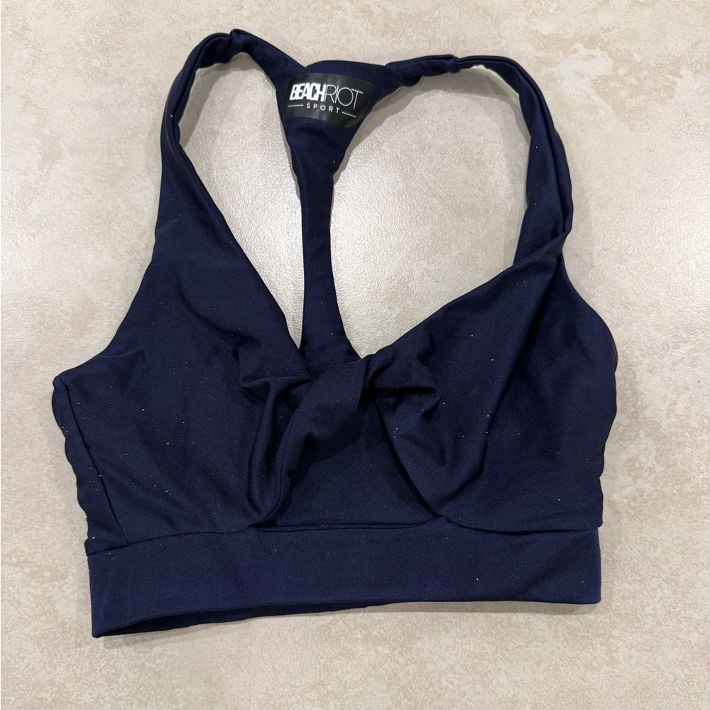 Navy Sports Bra by Beach Riot